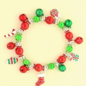 Christmas Enamel Charm Stretch Bracelet